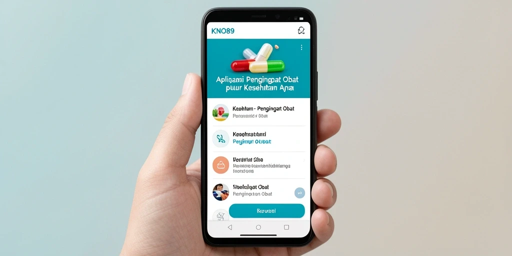 Antarmuka KNO89 yang sederhana dan mudah digunakan untuk pengingat obat.