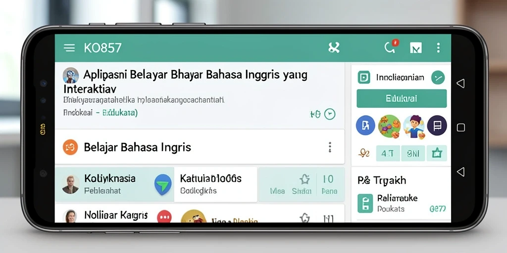 Tampilan antarmuka aplikasi KO857 yang interaktif dan mudah digunakan.
