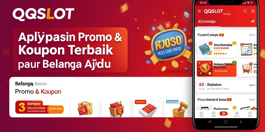Antarmuka QQSLOT menampilkan berbagai kupon menarik untuk belanja.