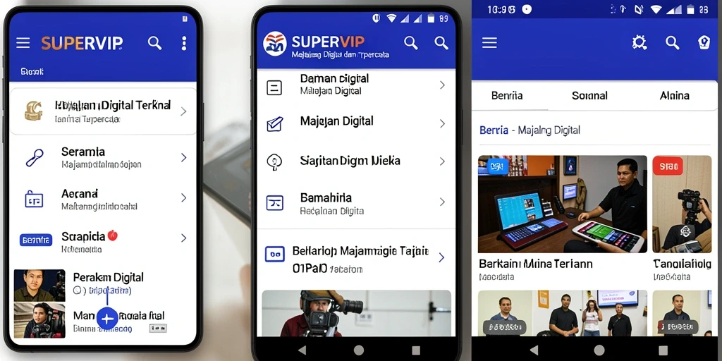 Antarmuka aplikasi SUPERVIP yang modern dan informatif.